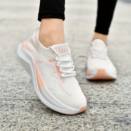 Women's Breathable Sneakers, Slip-On Sport Running Shoes, High-Elasticity Sole, Casual Travel Jogging Shoes, Comfortable Footwear