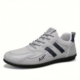 Men's Vintage Old School Style Running Shoes, Comfy Non Slip Lace Up Sneakers For Men's Outdoor Activities