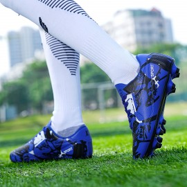 Mens Elite Slip-Resistant Football Cleats - Aggressive Spike Design for Pro Comfort & All-Weather Performance - Ideal for Outdoor Soccer Training & Tournament Competition