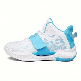 Sneakers Men's Basketball Shoes Basketball Training Shoes With Contrasting Color Design And Cushioning Shoes Hook And Loop Fastener Low Top Outdoor Ball Sports Training Shoes