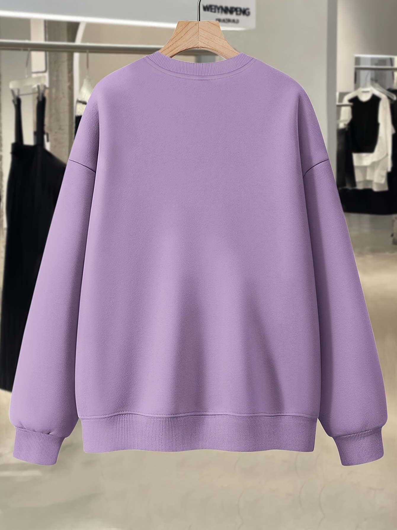 3 packs plus size solid pullover sweatshirt casual long sleeve crew neck sweatshirt womens plus size clothing details 13