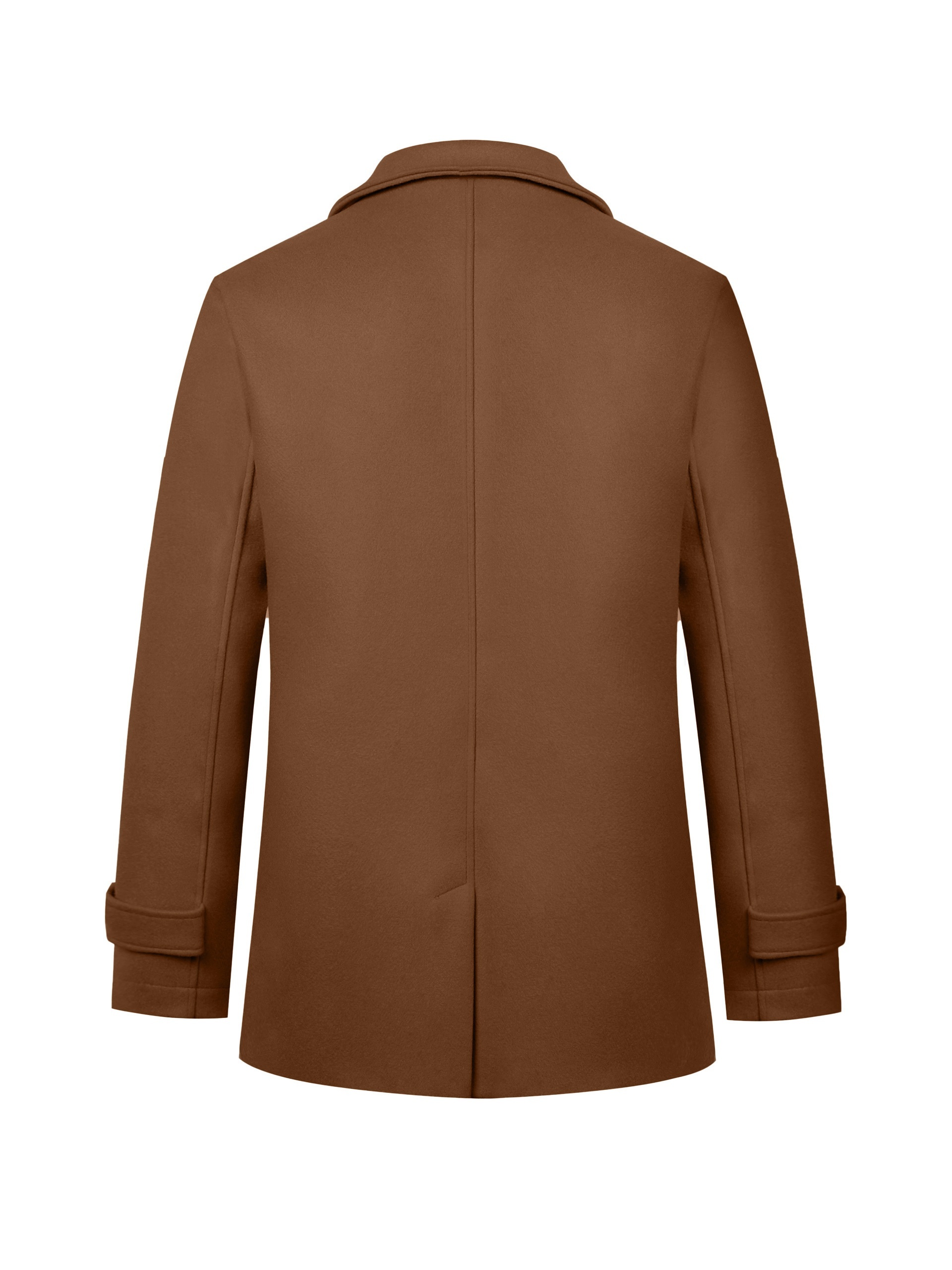 plus size mens solid coat for spring fall winter details 5