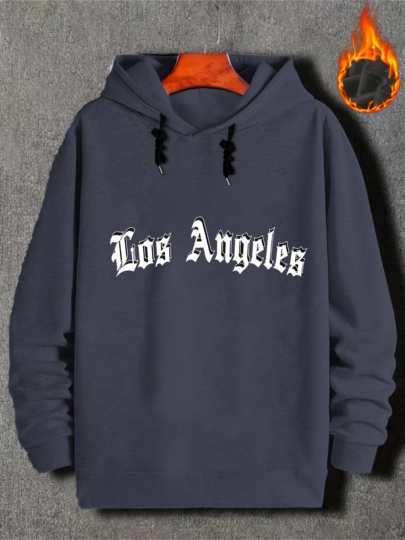 plus size mens los angeles print hooded sweatshirt for fall winter mens clothing details 16