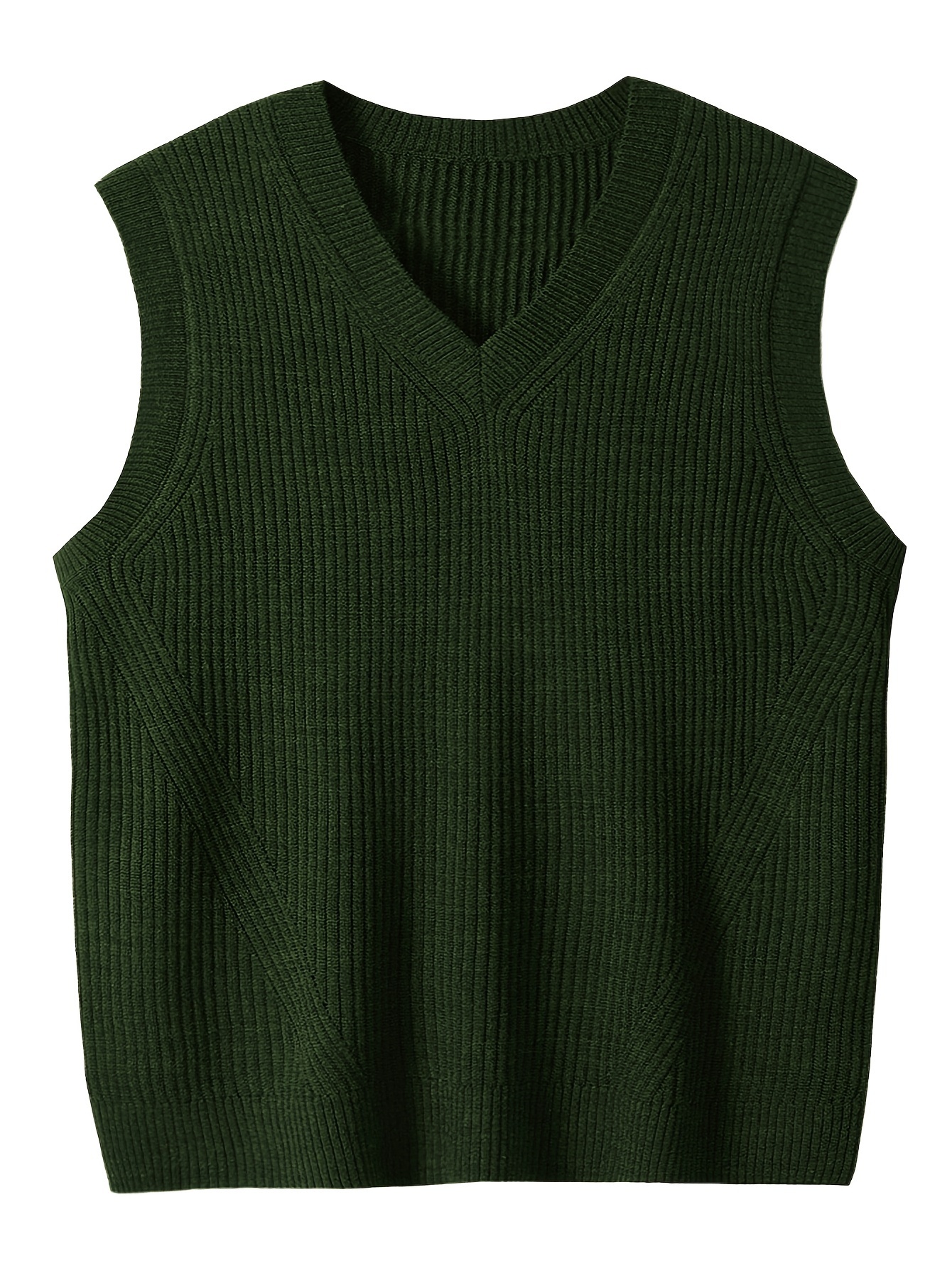 mens v neck knitted sweater without sleeves top knitted sweater with dxl large height details 11