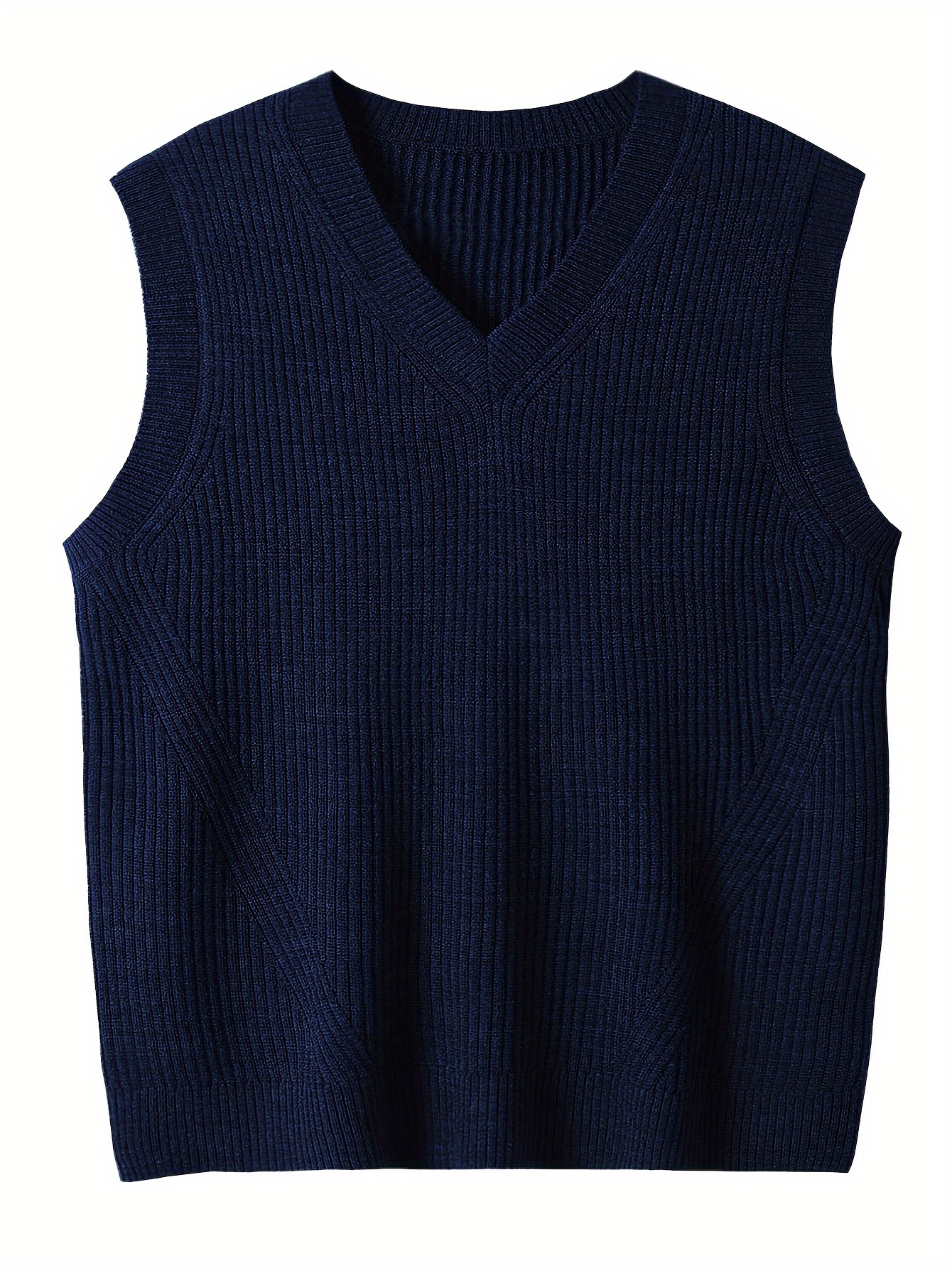 mens v neck knitted sweater without sleeves top knitted sweater with dxl large height details 17