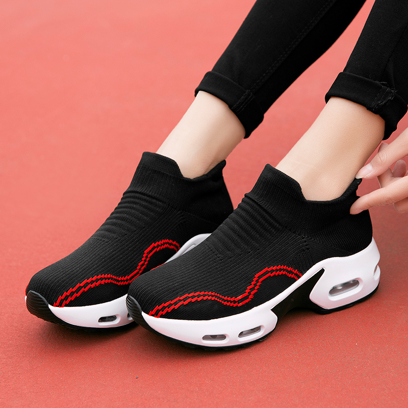 Women s Knit Breathable Mesh Socks Shoes Air Cushion Sole details 3