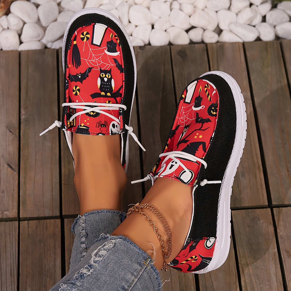 Halloween Cute Cartoon Print Sneakers Lightweight Breathable details 4