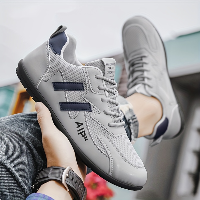 Mens Color Block Lightweight Breathable Sneakers Lace Up Comfy Casual Shoes For Outdoor Walking Jogging Workout   Gym Activities Men s Shoes Temu details 3