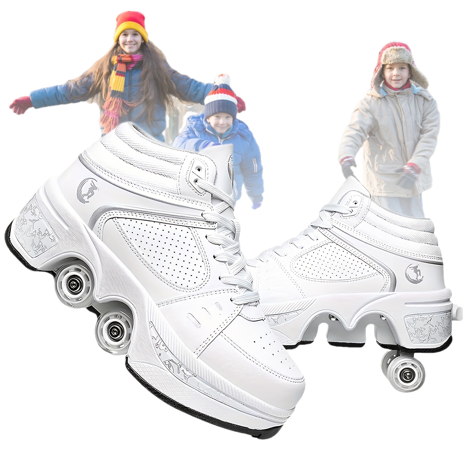   roller skate shoes for men and women sneaker skates for women shoe with retractable wheels birthday christmas details 1