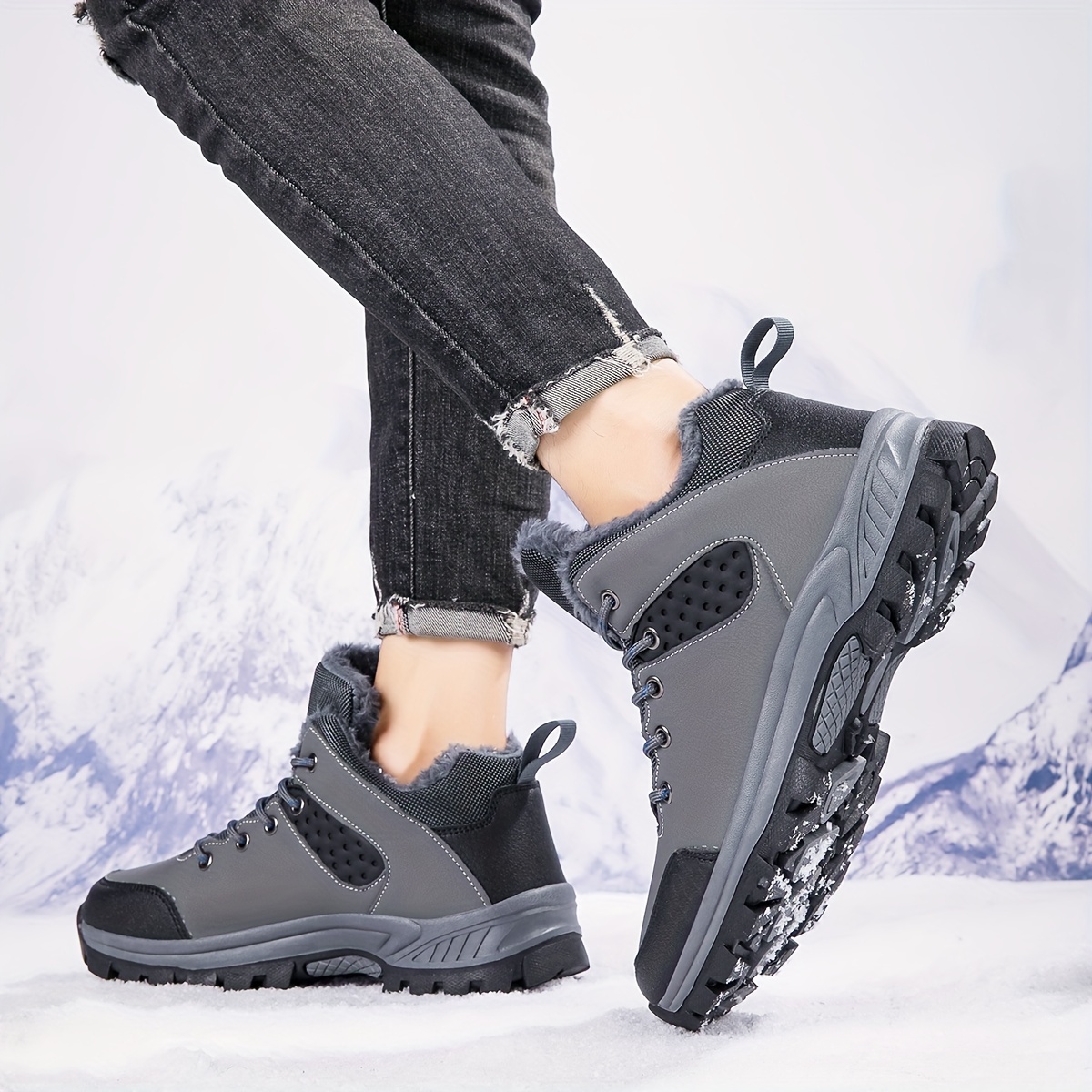 Autumn And Winter New Style Plus Velvet Thicken Warm Lovers Shoes Mens Shoes Breathable Running Shoes Light Sports Shoes Casual Casual Mens Shoes Don t Miss These Great Deals Temu details 4