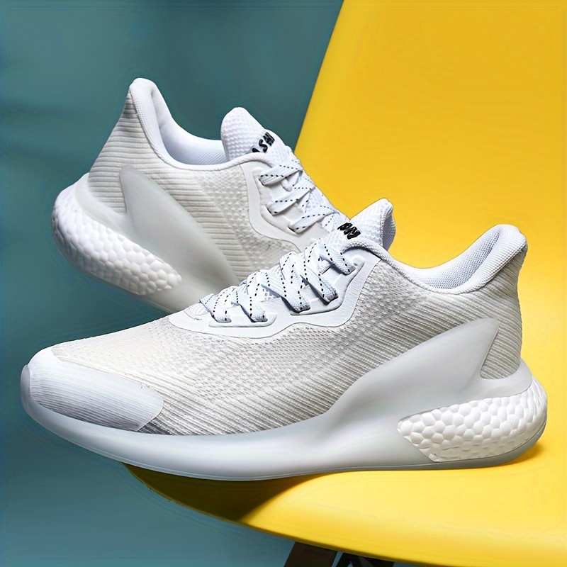 Mens Fashionable Versatile Casual Sports Shoes Comfortable Lace Up Low Top Cross Training Sneakers For Running Training Solid Color Athletic Footwear With Fabric Upper Lining Insole Tpu Sole Check Out Today s Deals Now Temu details 4