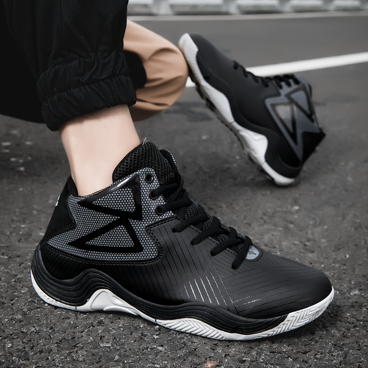 autumn and winter new fashion basketball shoes mens sports casual shoes driving shoes mens training shoes with mens shoes details 2